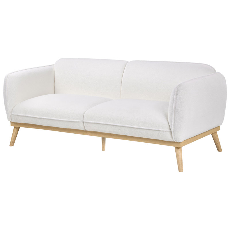Tamirra 3 Seater Boucle Sofa, White Boucle