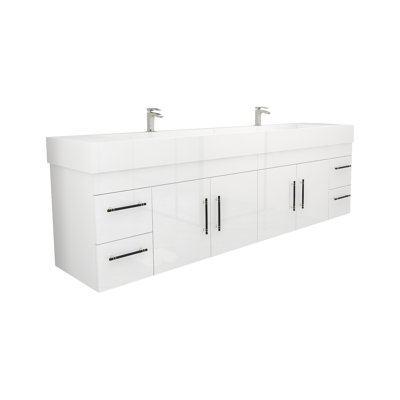 84" Double Sink Bathroom Vanity Set