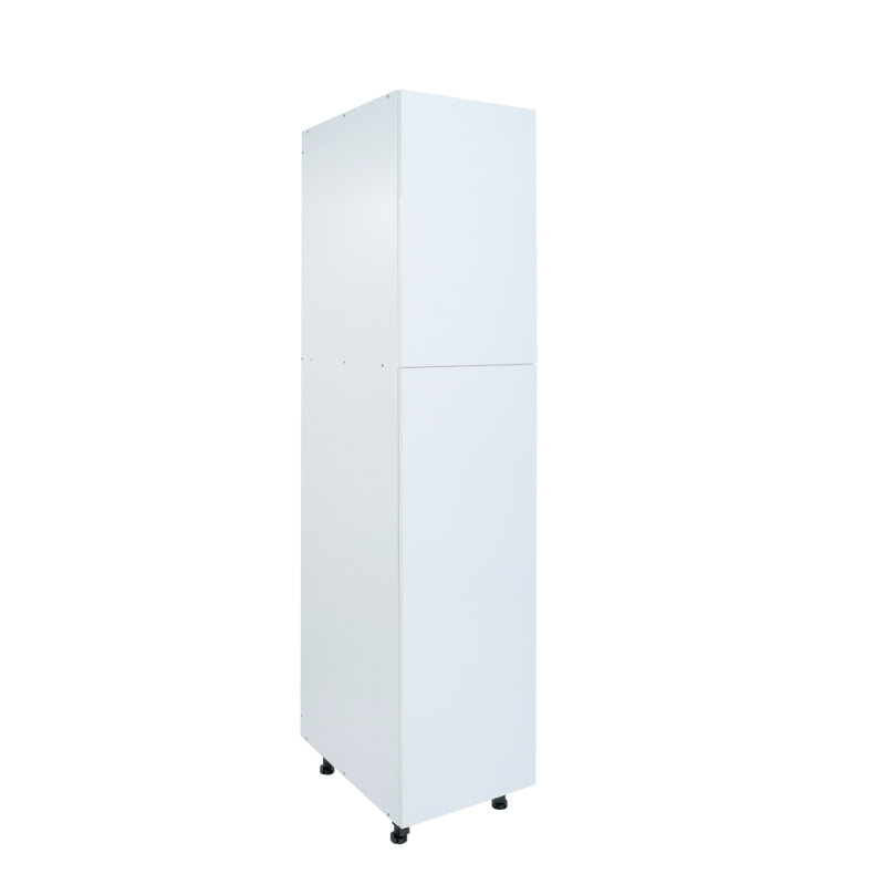 Radiance Radiance Ready to Assemble Slab Pantry Kitchen Cabinet in White Gloss, 90" H x 18" W x 24" D