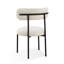 Chaise d'appoint rembourrée en métal Abyade