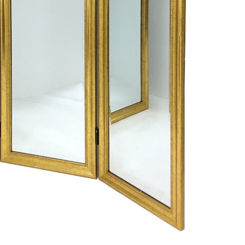 Cloison pliante 3 panneaux l 60 po x H 72 po, Doré