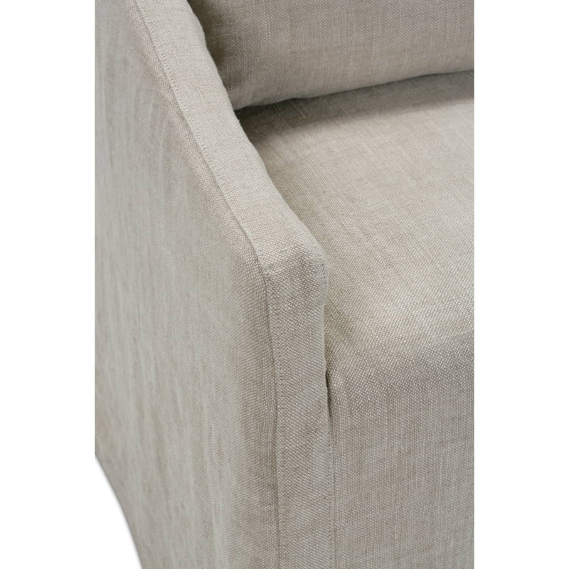Earth Odessa Slip Dining Banquette, Natural Linen (11615-19)