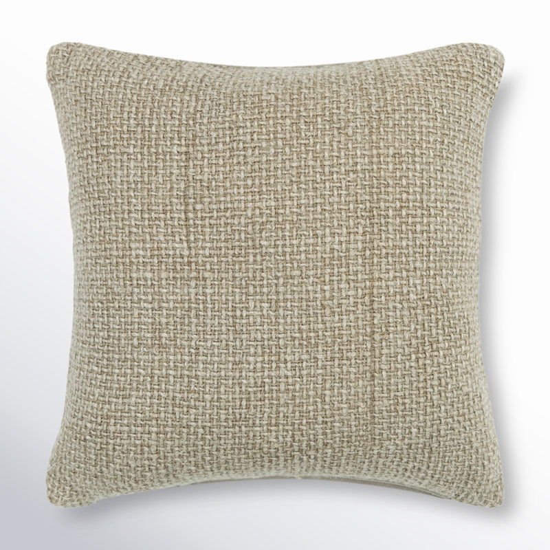 Dorsey Square Linen Pillow Cover & Insert, Natural