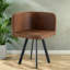 Chaises de salle à manger confortables, accent moderne en métal brun pour la maison de cuisine
