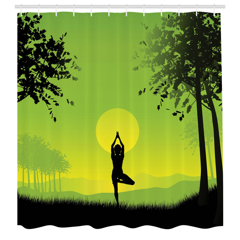 Shower Curtain with Hooks Included, 70" H x 69" W