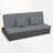 47.22" Wide Wicker Outdoor Patio Daybed-894542540-894542539