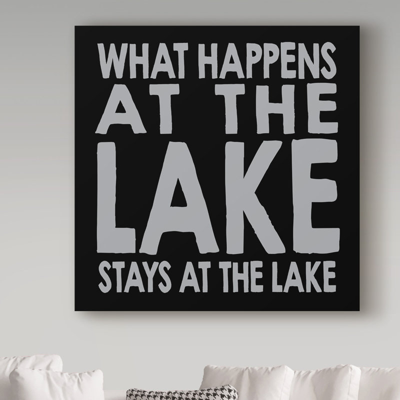 Keishawna «Happens Lake», art textuel sur toile tendue, H 24 po x l 24 po