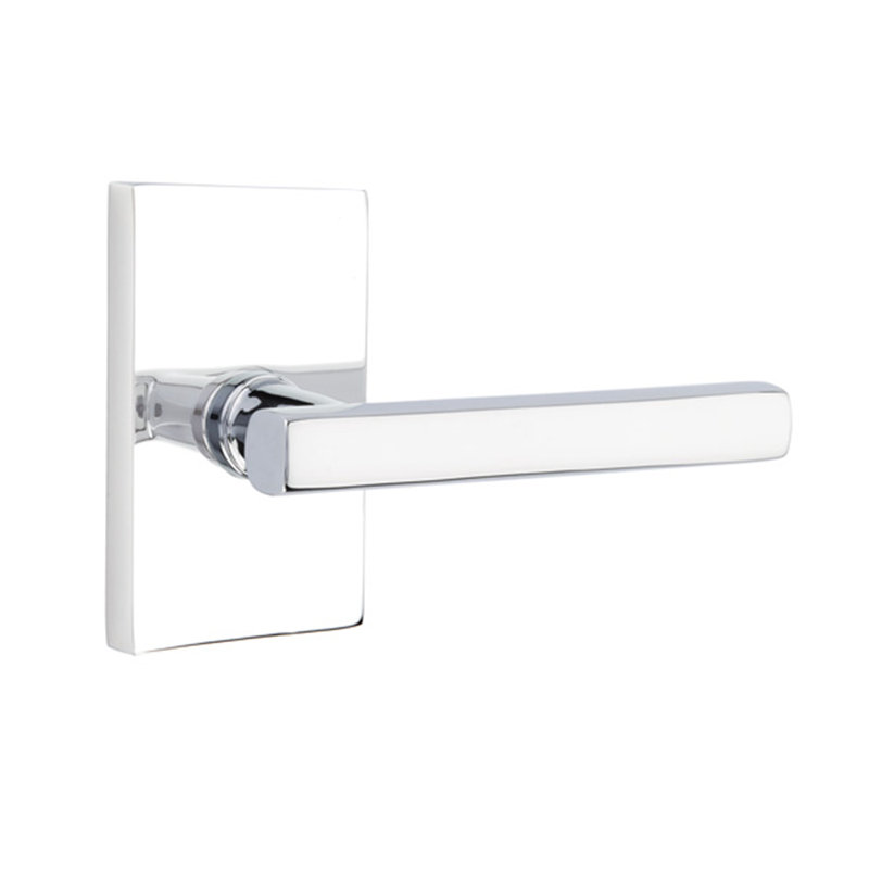 Freestone Passage (Hall & Closet) Door Lever with Rosette, Left, Polished Chrome