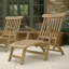 150cm Long Reclining Teak Single Chaise