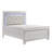 Glamorous Design 1Pc Bed Button-Tufted LED Headboard Faux Alligator Embossed Textured Panels Bed