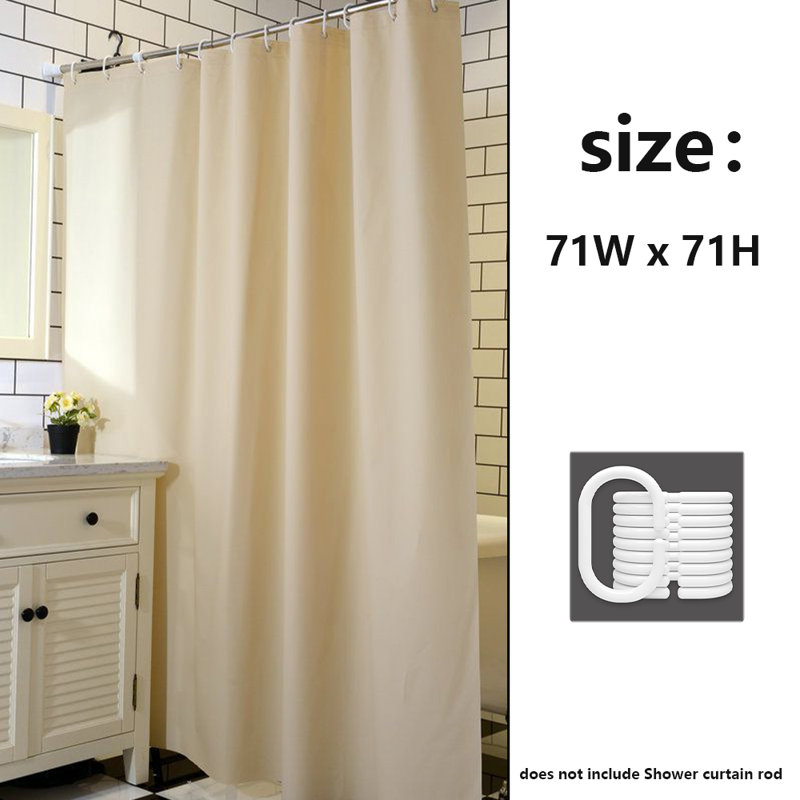 Rideau de douche avec crochets PEVA, Beige
