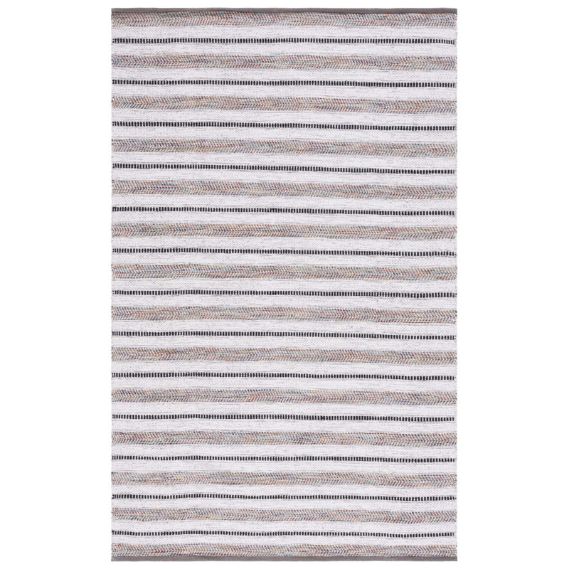 Tapis rayé en coton Borghi Montauk, Rectangle 4 pi x 6 pi
