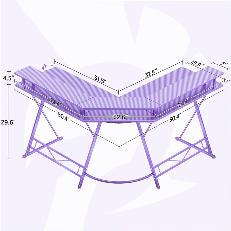 Bureau de jeu en L