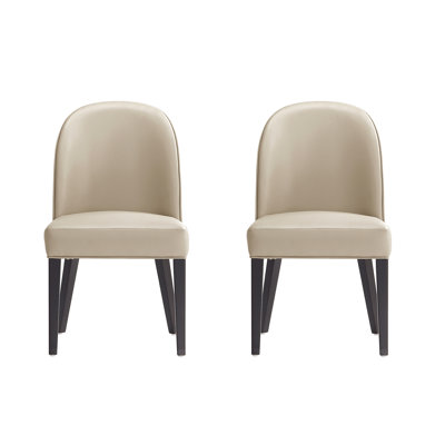 Chaise rembourrée en cuir de hêtre Hillman