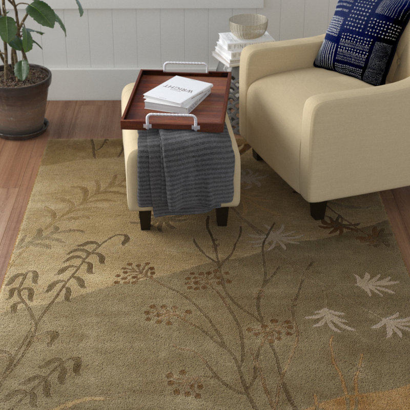 Jamaris Wool Floral Indoor Rug, Rectangle 9' x 13'