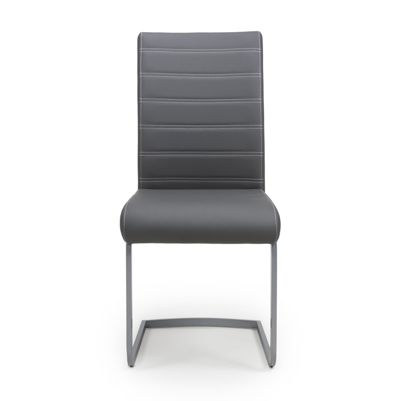 Norwalk 46cm H Polyester Blend Upholstered Cantilever Chair, Grey
