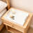 Modern Wooden Serving Tray With Polished Handles & 4 Coasters, Ottoman Coffee Table Organizer For Living Room Bathroom And Coffee Bar-2101523295