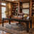 Hilda 69'' Executive Writing Desk With 4 Drawers, Walnut Wood Grain Finish-418987900