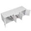 Meuble à litière pour chat blanc 57,9 "avec conception cachée, - fenêtres d'accès, structure stable et surface de repos spacieuse facile à entretenir, porte à ouverture en douceur, dommages