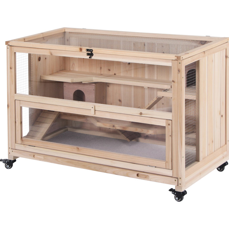 Très grande maison de hamster avec filet de ventilation et couvercle à charnière verrouillable - Un environnement sécuritaire et sécuritaire