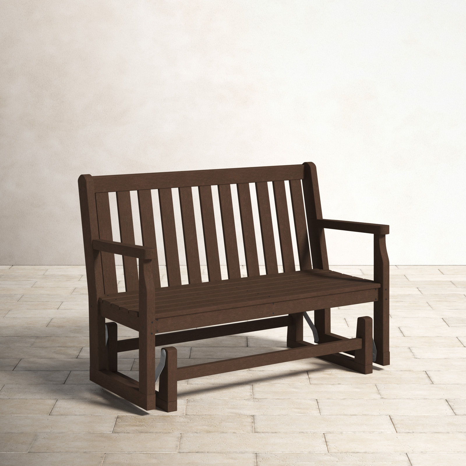 POLYWOOD Traditional Garden 48" Glider, Mahogany