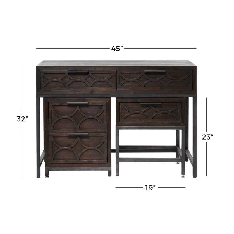 Crédence de bureau en bois massif Amata