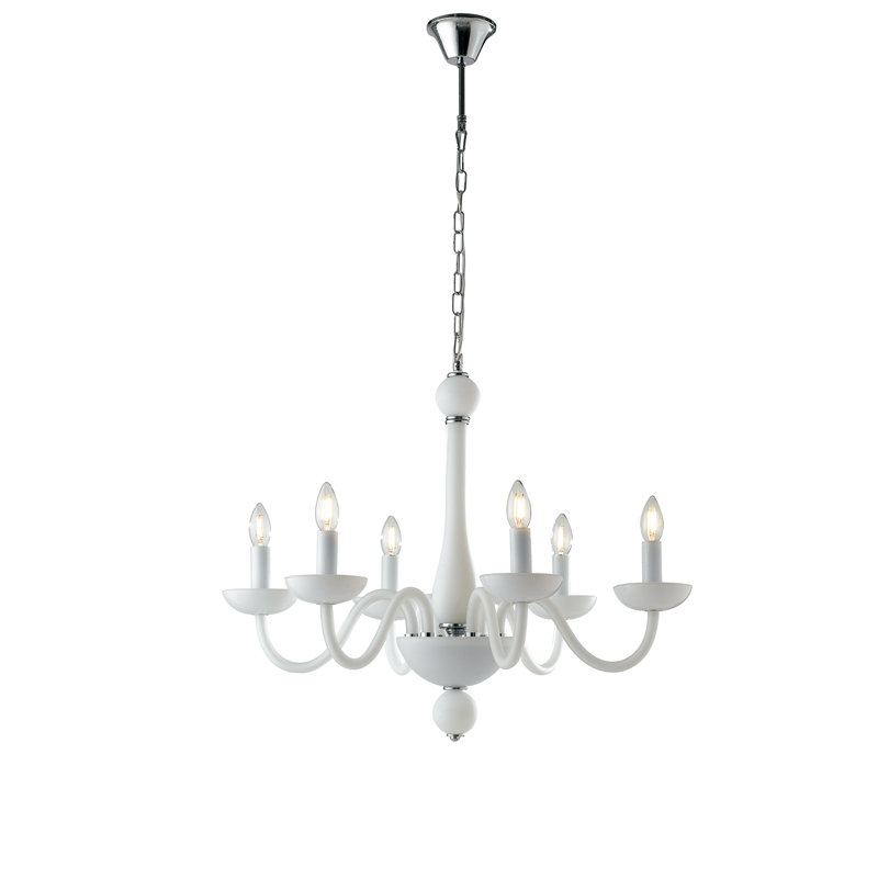 Fernandes 6 - Light Candle Style Chandelier, Black