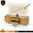  Bosk 55 Inch Media Console, Mid-Century Modern Solid Acacia Wood Fluted Pattern with Soft-Close Drawers & Cabinet Included, Fits TVs up to 60" - Oak Finish-1152668312