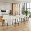 Tabouret de comptoir rembourré 27 po avec structure en métal -506050694