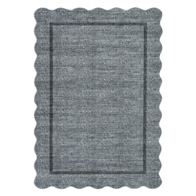 Abstract Machine Printed Area Rug