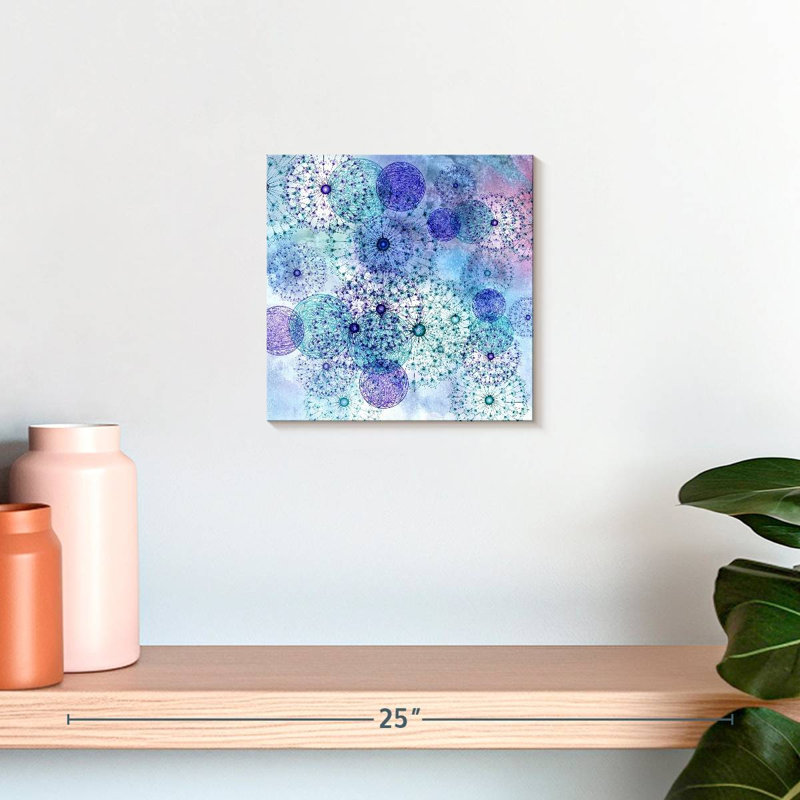 Harnek Blue Dandelions, 10" H x 10" W