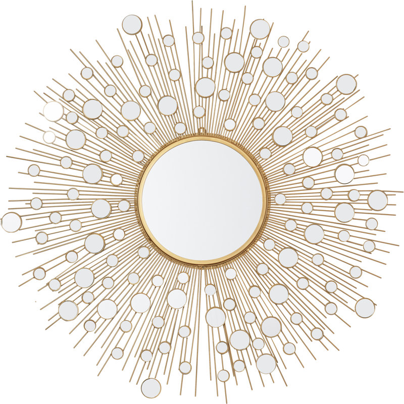 Metal Sunburst Wall Mirror