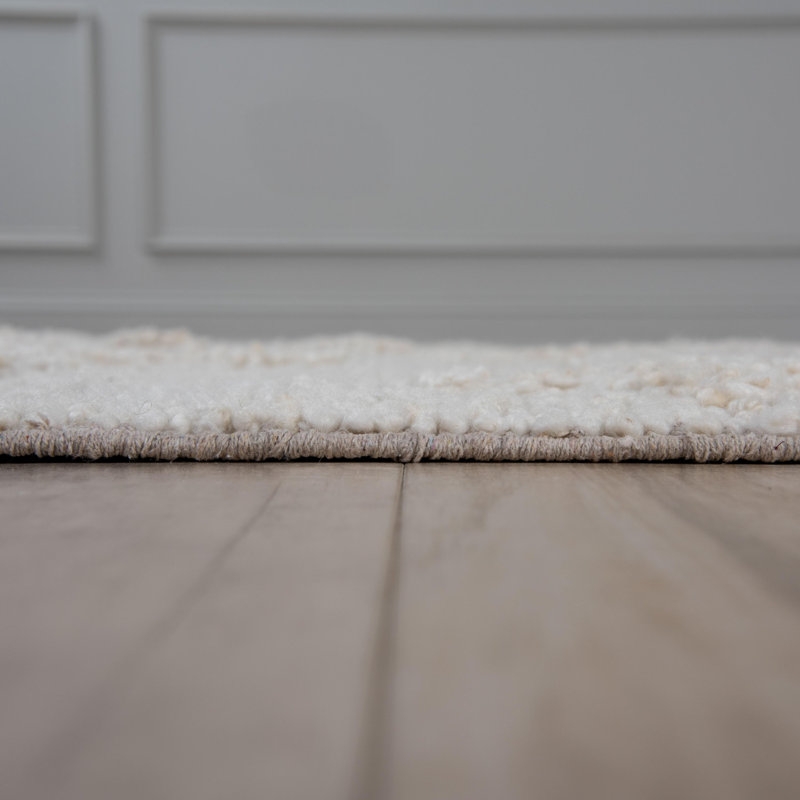 Tapis 100% laine tissé à la main, Rectangle 5 pi x 7 pi 6 po