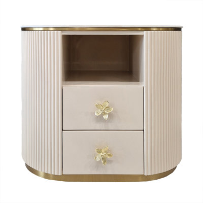 60cm W Stainless Steel Bedside Table