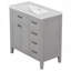 Meuble-lavabo de salle de bain avec lavabo en céramique, tiroirs et structure solide-1607316041