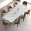 Ensemble de table de salle à manger extensible 102 po avec table en pierre frittée et 8 chaises en similicuir-115160302-115160304