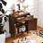 Ewyn Modern Organic Accent Cabinet with Leaf Carved Doors and Drawer