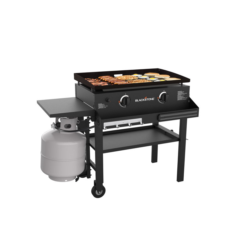Blackstone 2-Burner 28" Griddle with Front Shelf and Soft Cover Set