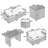TOPMAX Outdoor 6-Piece All Weather PE Rattan Sofa Set, Garden Patio Wicker Sectional Furniture Set with Adjustable Seat, Storage Box, Removable Covers and Tempered Glass Top Table, Beige-1138560736