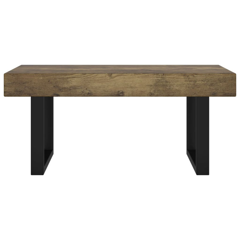 Diamondville Frame Coffee Table, Dark Brown/Black, 40cm H x 90cm W x 45cm D