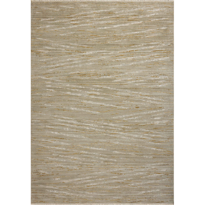 Tapis sauge / doré Marlia, Rectangle 5 pi 3 po x 7 pi 9 po