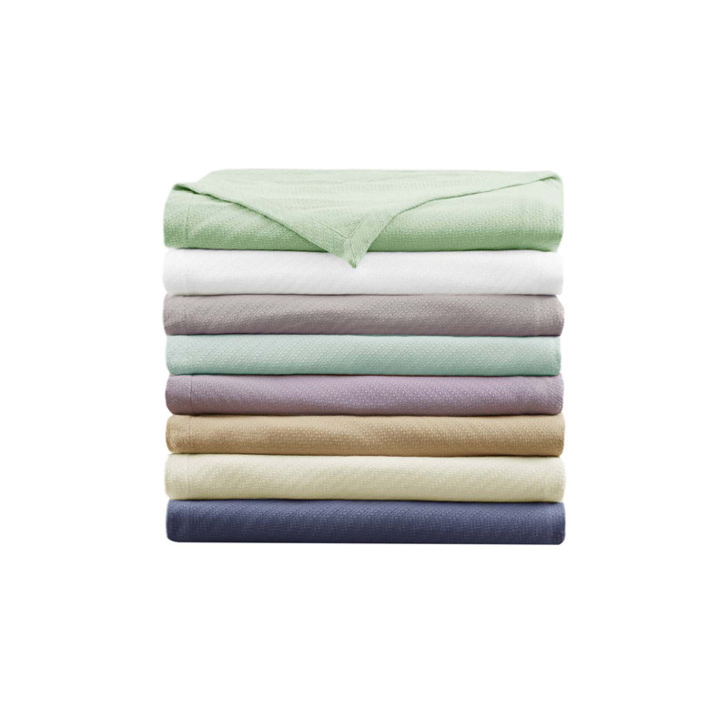 Couverture moelleuse sculptée double / grand, L 90 po x l 90 po, Marine