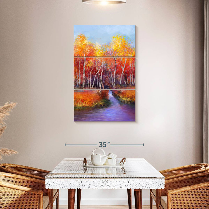 Fall Birch Trees, 45" H x 28" W