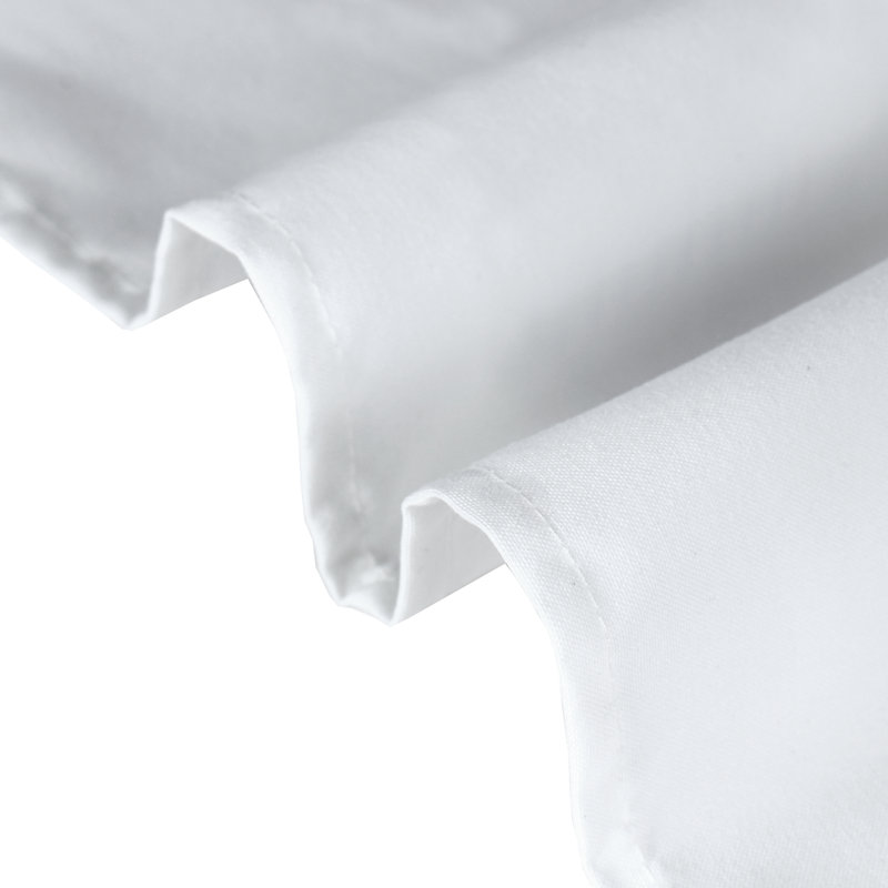 Ensemble de nappes en polyester de couleur unie Arkwright Home, Blanc, L 62 po x P 62 po