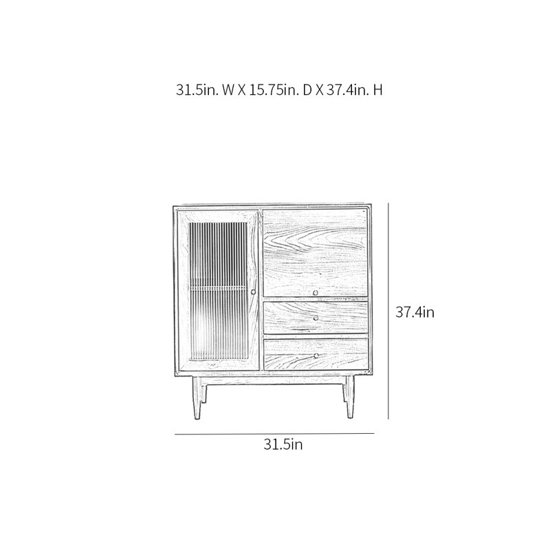Buffet Simplicity avec portes en verre