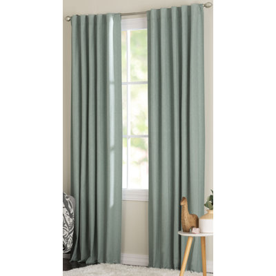 Elmstead 100% Polyester Room Darkening Solid Color Curtain Panel with Rod Pocket Top 