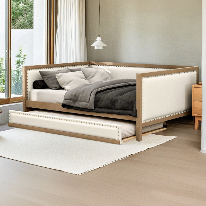 Full Size Upholstered Daybed With Trundle