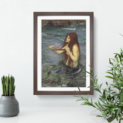 A Mermaid Vol.2 by John William Waterhouse - Picture Frame Graphic Art