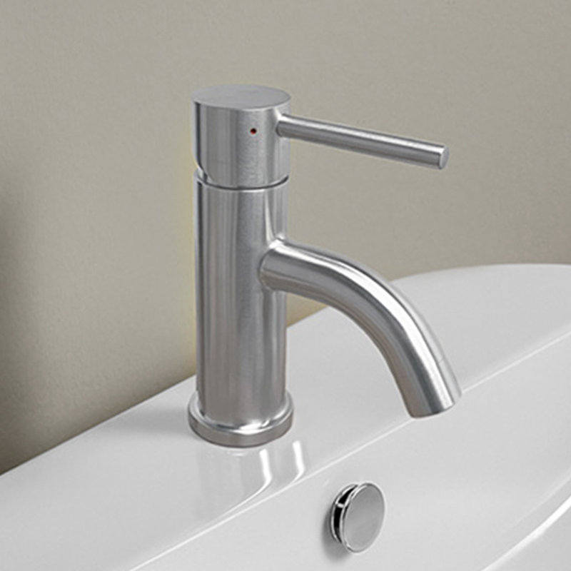 Waterhaus 1 Handle Deck Mouted Standard Bathroom Faucet, Brushed