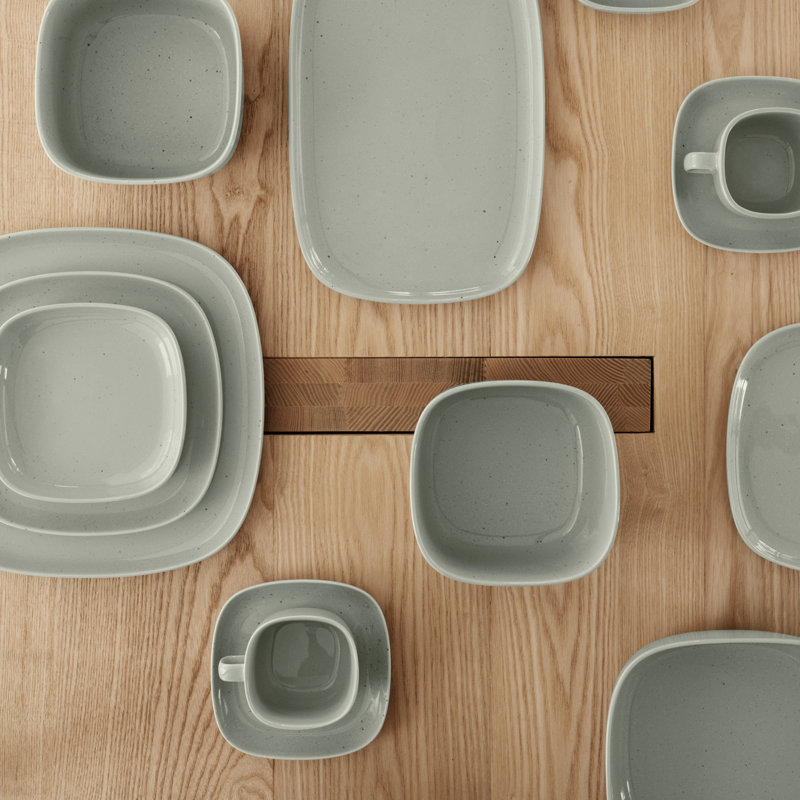 VAHLO Stoneware Serving Platter - Moonbeam, Beige